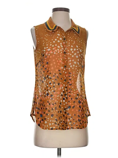 Pre-owned Cabi Sleeveless Blouse In Orange