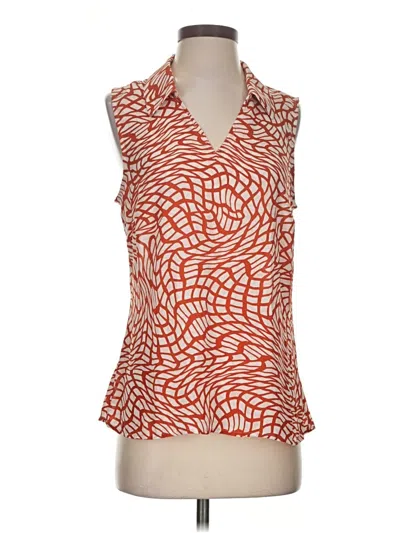 Pre-owned Cabi Sleeveless Blouse In Orange