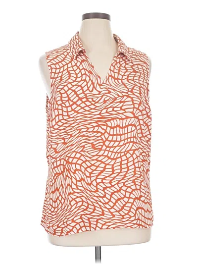 Pre-owned Cabi Sleeveless Blouse In Orange