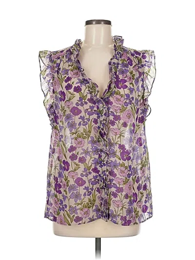 Pre-owned Cabi Sleeveless Blouse In Purple