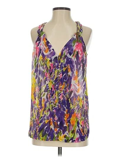 Pre-owned Cabi Sleeveless Blouse In Purple