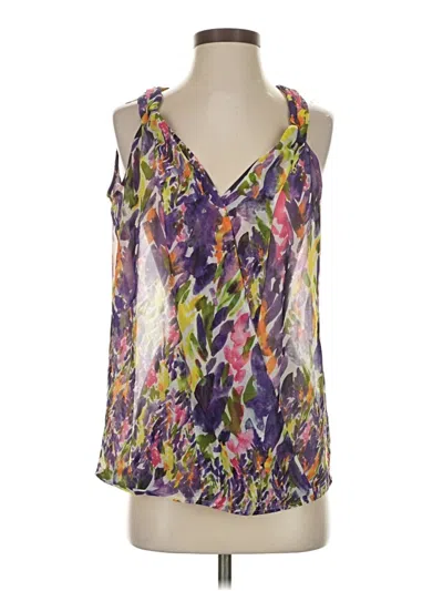 Pre-owned Cabi Sleeveless Blouse In Purple