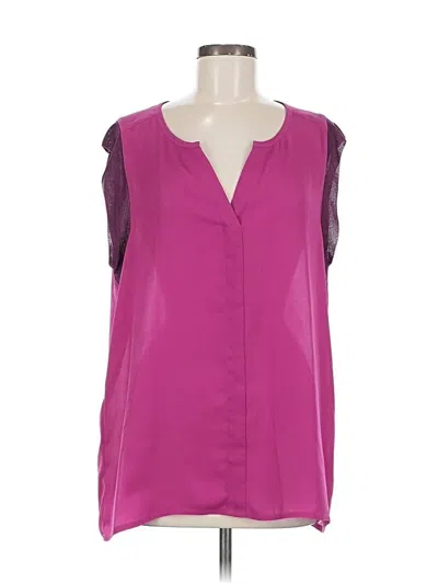 Pre-owned Cabi Sleeveless Blouse In Purple