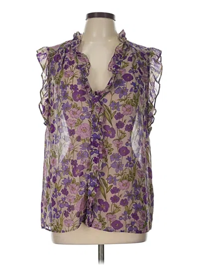 Pre-owned Cabi Sleeveless Blouse In Purple