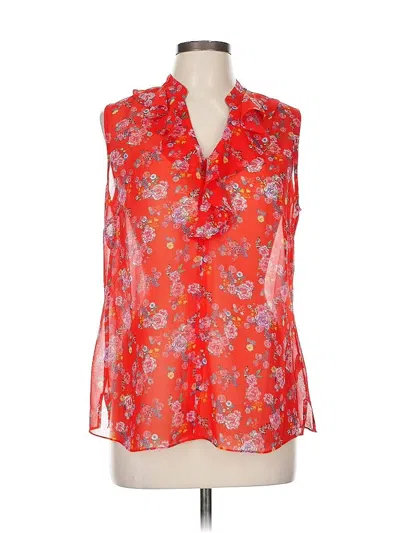 Pre-owned Cabi Sleeveless Blouse In Red