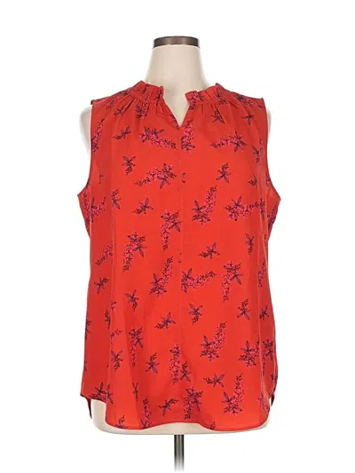 Pre-owned Cabi Sleeveless Blouse In Red