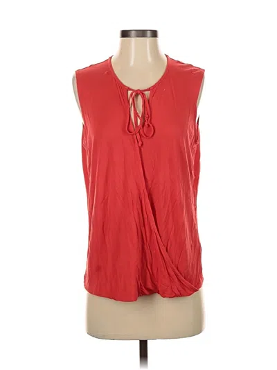 Pre-owned Cabi Sleeveless Blouse In Red