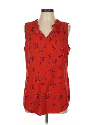 Pre-owned Cabi Sleeveless Blouse In Red