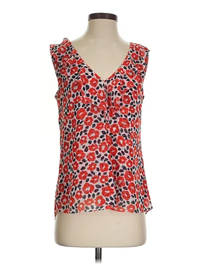 Pre-owned Cabi Sleeveless Blouse In Red