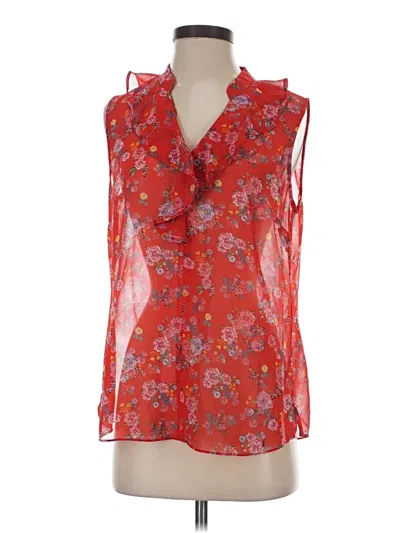 Pre-owned Cabi Sleeveless Blouse In Red