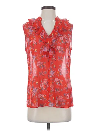 Pre-owned Cabi Sleeveless Blouse In Red