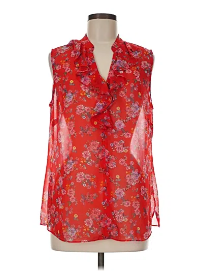Pre-owned Cabi Sleeveless Blouse In Red