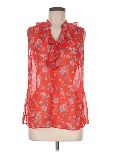 Pre-owned Cabi Sleeveless Blouse In Red