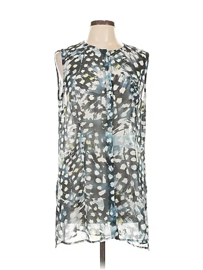 Pre-owned Cabi Sleeveless Blouse In Silver