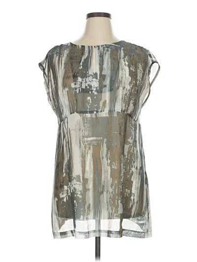 Pre-owned Cabi Sleeveless Blouse In Silver