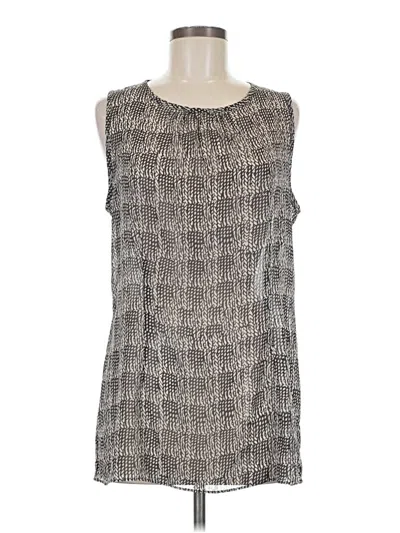 Pre-owned Cabi Sleeveless Blouse In Silver