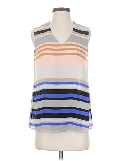 Pre-owned Cabi Sleeveless Blouse In Silver