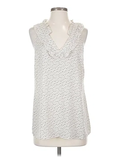 Pre-owned Cabi Sleeveless Blouse In Silver