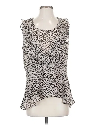 Pre-owned Cabi Sleeveless Blouse In Silver