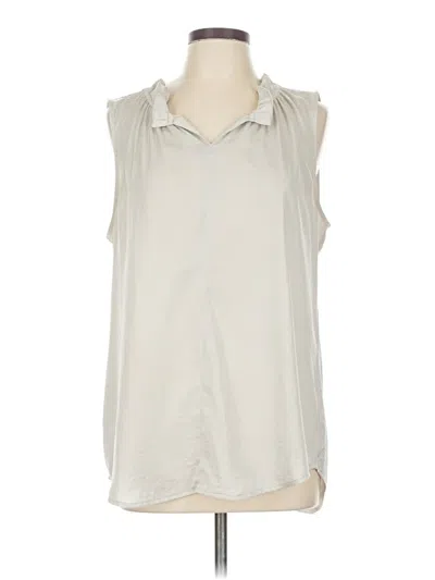 Pre-owned Cabi Sleeveless Blouse In Silver