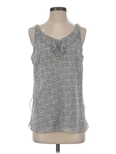 Pre-owned Cabi Sleeveless Blouse In Silver