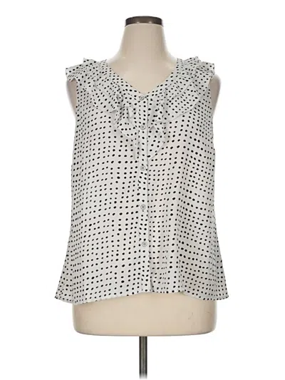 Pre-owned Cabi Sleeveless Blouse In Silver
