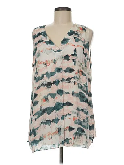 Pre-owned Cabi Sleeveless Blouse In Silver