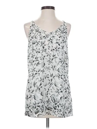 Pre-owned Cabi Sleeveless Blouse In Silver