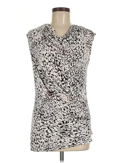 Pre-owned Cabi Sleeveless Blouse In Silver