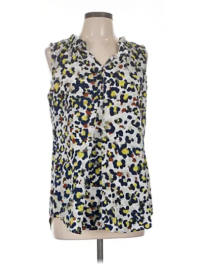 Pre-owned Cabi Sleeveless Blouse In Silver