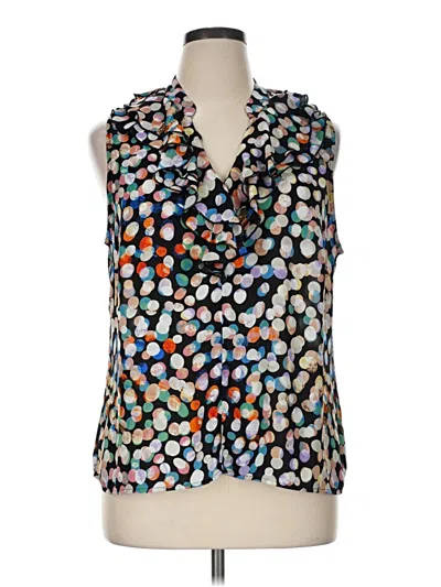 Pre-owned Cabi Sleeveless Blouse In Silver