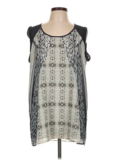 Pre-owned Cabi Sleeveless Blouse In Silver