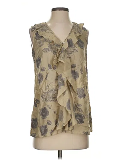 Pre-owned Cabi Sleeveless Blouse In Tan