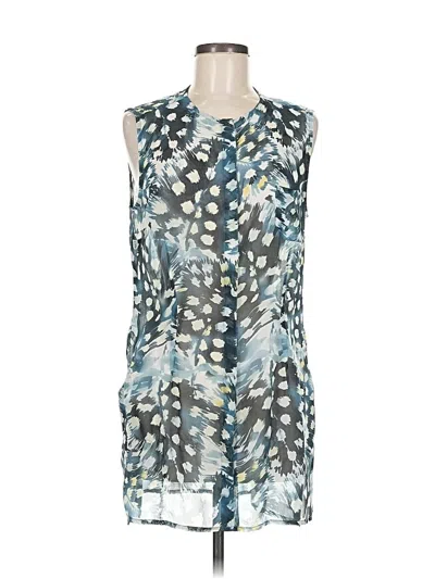 Pre-owned Cabi Sleeveless Blouse In Teal