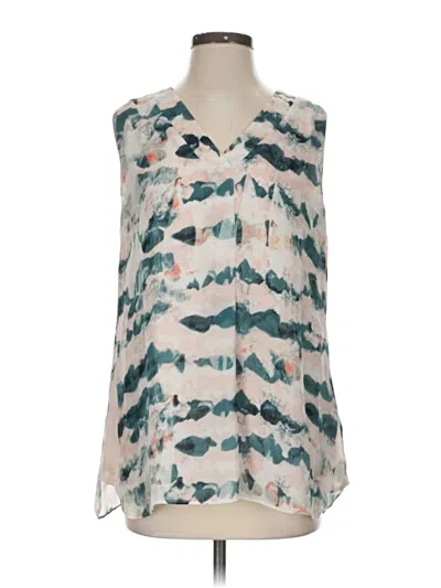 Pre-owned Cabi Sleeveless Blouse In Teal