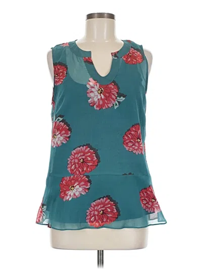 Pre-owned Cabi Sleeveless Blouse In Teal