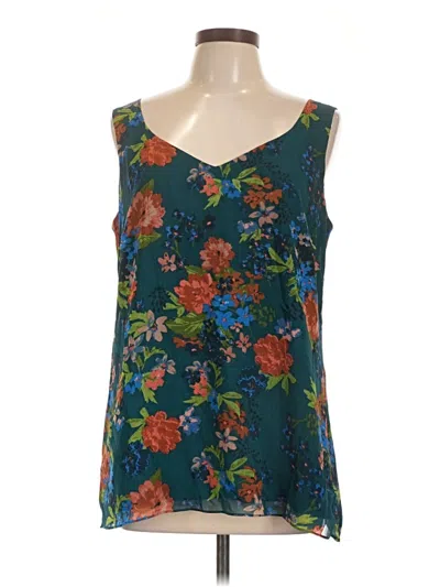 Pre-owned Cabi Sleeveless Blouse In Teal