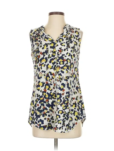 Pre-owned Cabi Sleeveless Blouse In White