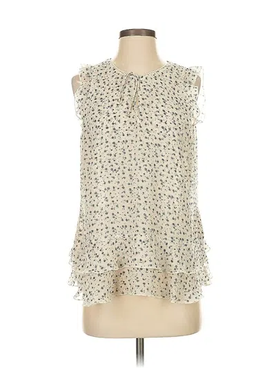 Pre-owned Cabi Sleeveless Blouse In White