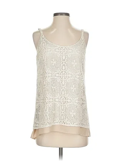 Pre-owned Cabi Sleeveless Blouse In White