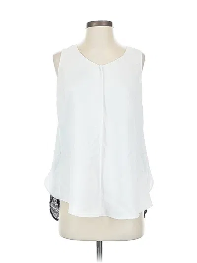 Pre-owned Cabi Sleeveless Blouse In White
