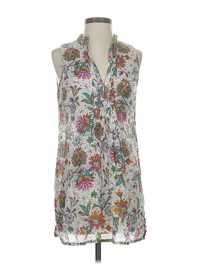 Pre-owned Cabi Sleeveless Blouse In White