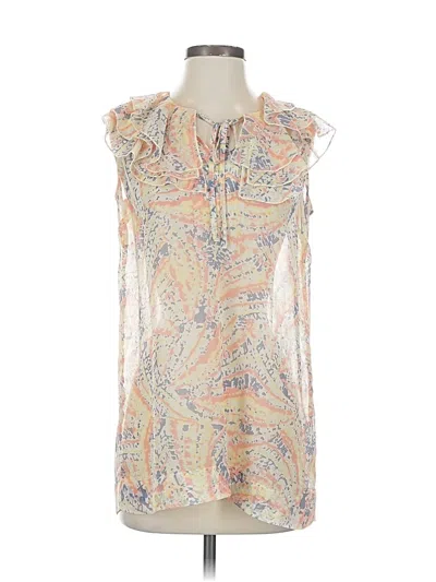 Pre-owned Cabi Sleeveless Blouse In White