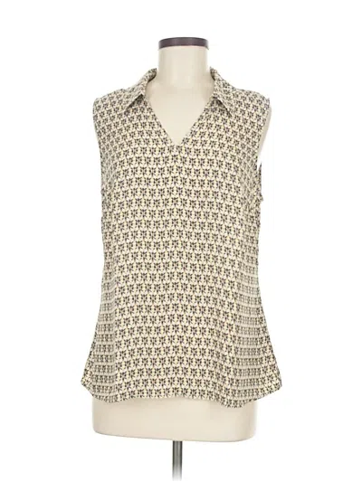Pre-owned Cabi Sleeveless Blouse In White
