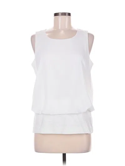 Pre-owned Cabi Sleeveless Blouse In White