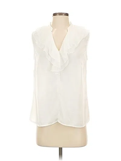 Pre-owned Cabi Sleeveless Blouse In White