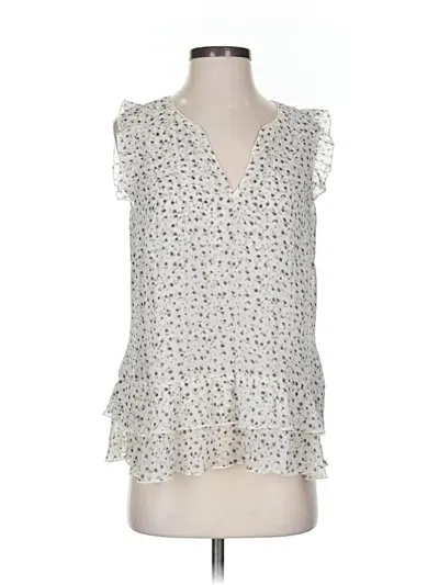 Pre-owned Cabi Sleeveless Blouse In White
