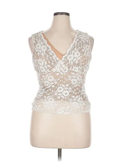 Pre-owned Cabi Sleeveless Blouse In White