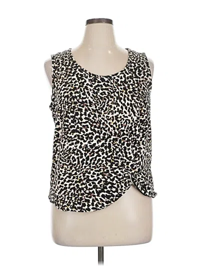 Pre-owned Cabi Sleeveless Blouse In White