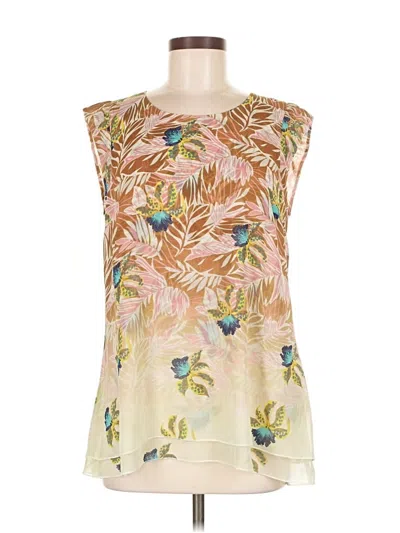 Pre-owned Cabi Sleeveless Blouse In White